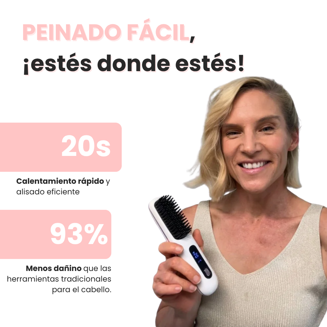 Cepillo Alisador Inalámbrico GlamBrush™ PRO